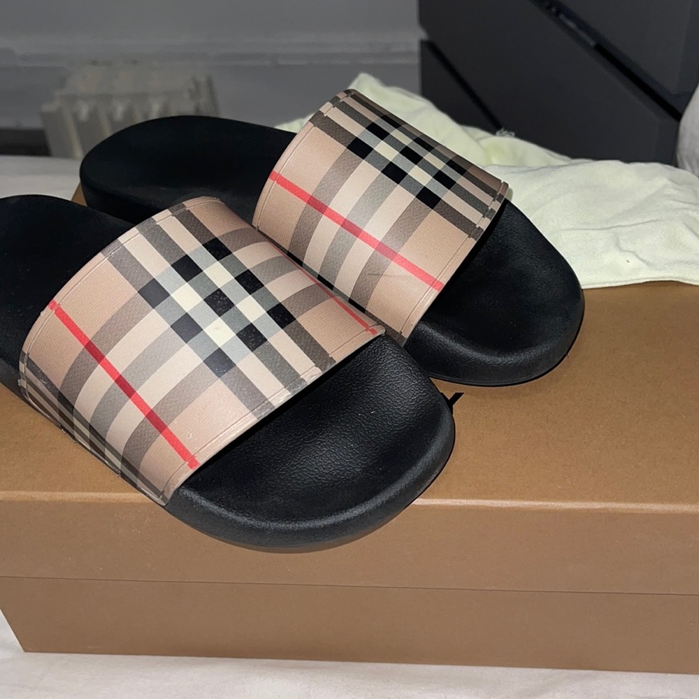 Burberry Check Slides